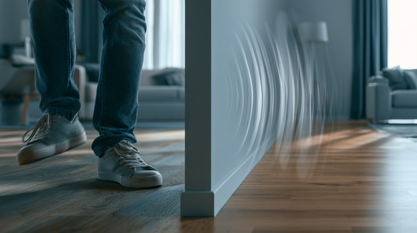 Footsteps sending impact noise through a condo floor